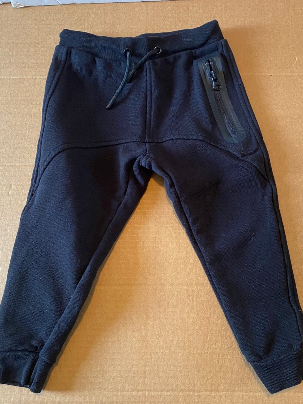 Toddler' Zara Black Jogger Pants Size 2-3 Years (98 cm) w/Zippered Pocket - Ties